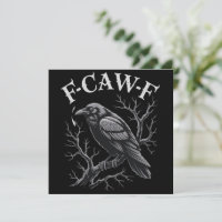 Schwarze Krähe F-Caw-F Lustiger Schwarzer Vogel Mo