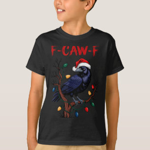 Schwarze Krähe, F-caw-f Meme Schwarzer Vogel mit W T-Shirt
