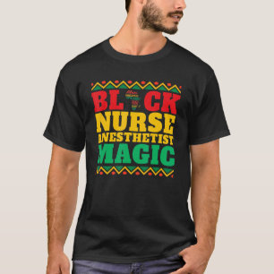 Schwarze Krankenpfleger-Anästhesist-Magie Schwarze T-Shirt