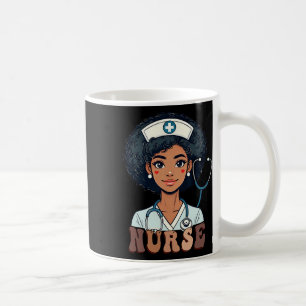 Schwarze Krankenschwester Afro Melanin Schwarze Ge Kaffeetasse