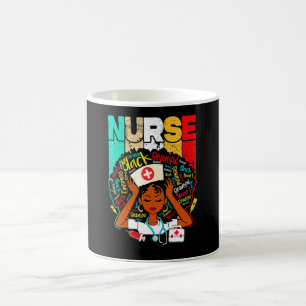 Schwarze Krankenschwester Afro Retro passend zum B Kaffeetasse