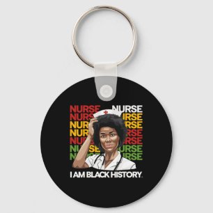 Schwarze Krankenschwester Afro Retro Schwarze Gesc Schlüsselanhänger