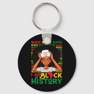 Schwarze Krankenschwester Afro Retro Schwarze Gesc Schlüsselanhänger