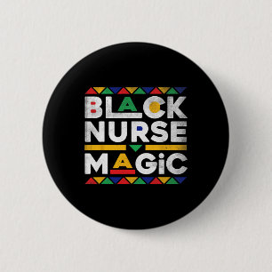 Schwarze Krankenschwester Melanin Afro Afrikanisch Button