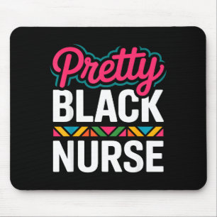 Schwarze Krankenschwester Melanin Frau Schwarze Ge Mousepad