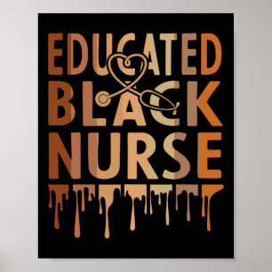 Schwarze Krankenschwester Melanin Krankenschwester Poster