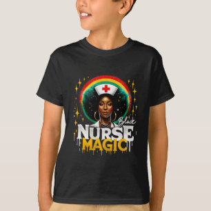 Schwarze Krankenschwester Schwarzer Geschichtsmona T-Shirt