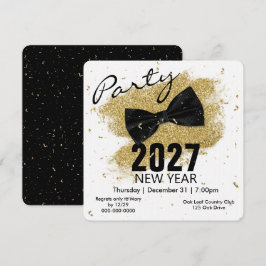 Schwarze Krawatte 2026Neues Party Einladung