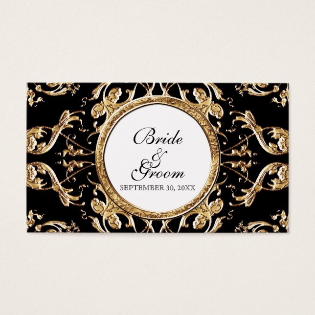 Schwarze Krawatte Elegance 2 - Gastgeschenk Hochze (Vorderseite)