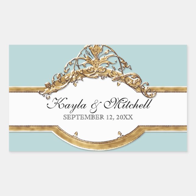 Schwarze Krawatte Elegance 2, Golden Matching Stic Rechteckiger Aufkleber (Vorderseite)