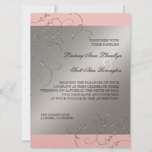Schwarze Krawatte Elegance, Silberhochzeit Einladu Einladung