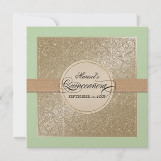 Schwarze Krawatte Elegante, Champagner Cream Quinc Einladung