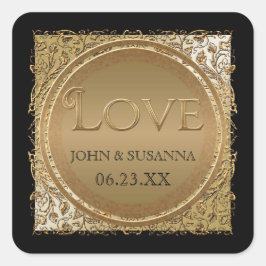 Schwarze Krawatte Elegante, Polterabend Sticker od