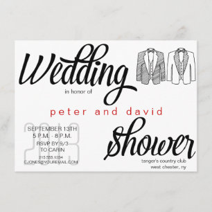 Schwarze Krawatte Gay Polterabend Einladung