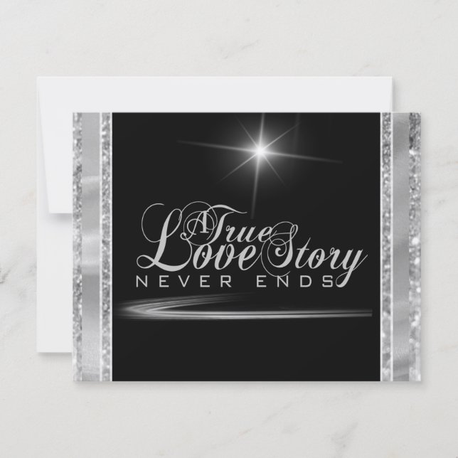 Schwarze Krawatte Save the Date (Vorderseite)