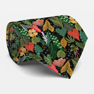 Schwarze Krawatte und mehrfarbige Unterwasser-Pfla