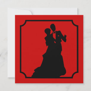 Schwarze Krawatte Valentine Dance Party Einladung