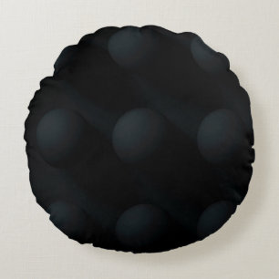 Schwarze Kreise Rundes Kissen