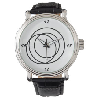 Schwarze Kreiseluhr Armbanduhr