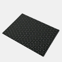 Schwarze kreisförmige Türmatte