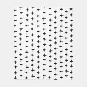 Schwarze Kreuze Handgezeichnet Geometrisch Fleecedecke