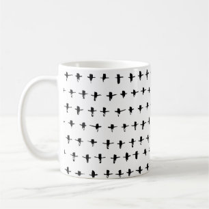 Schwarze Kreuze Handgezeichnet Geometrisch Kaffeetasse