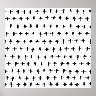 Schwarze Kreuze Handgezeichnete Geometrie Poster