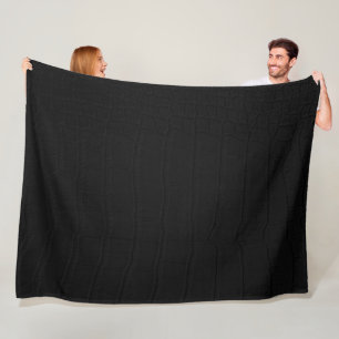 Schwarze Krokodile-Hautfarbe Fleecedecke