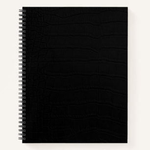 Schwarze Krokodile-Hautfarbe Notizbuch