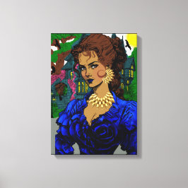 Schwarze Kunst / Vintage Mauer Leinwanddruck