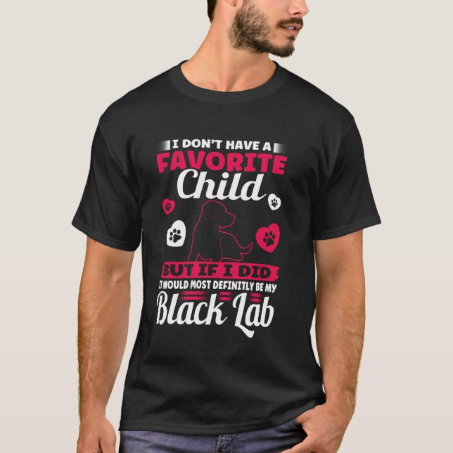 Schwarze Lab Labrador-Mutter Hunde-Mutter T-Shirt (Vorderseite)
