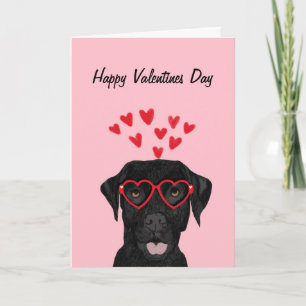 Schwarze Lab-Valentinstag-Karte - Labrador-Retail Feiertagskarte