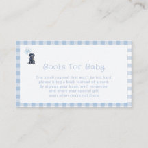 Schwarze Lab Welpe Blau Gingham Baby Shower Bücher