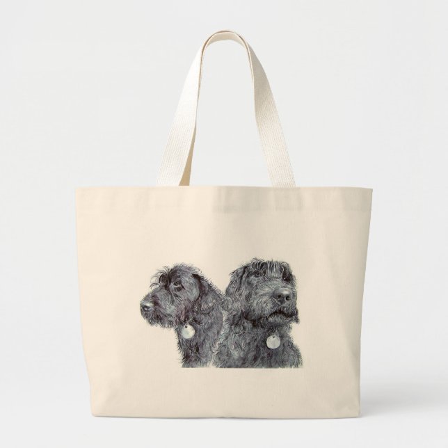 Schwarze Labradoodles Tasche (Vorne)