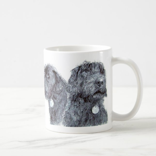 Schwarze Labradoodles Tasse (Rechts)