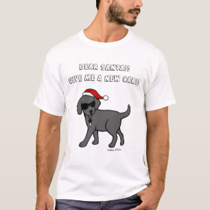 Schwarze Labrador-Cartoon-WeihnachtsShirts T-Shirt