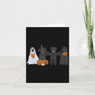 Schwarze Labrador-Hunde Liebhaber Hexe Halloween Karte