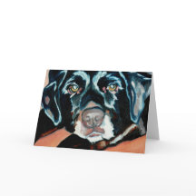 Schwarze Labrador-Hundegruß-Karte