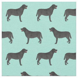 Schwarze Labrador-Hundeminze Stoff