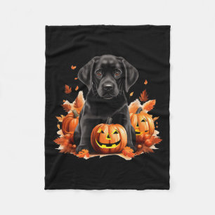 Schwarze Labrador-Hundemutter Vater Halloween Herb Fleecedecke