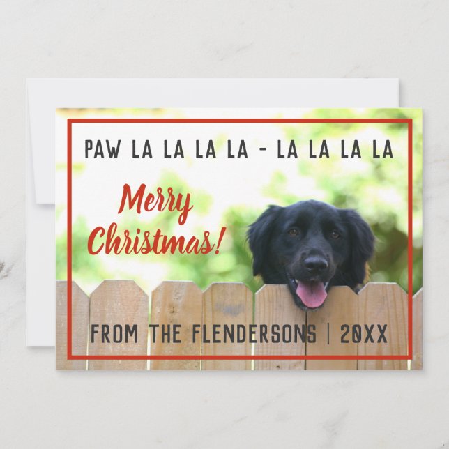 Schwarze Labrador-Hundeweihnachtskarte Feiertagskarte (Vorderseite)