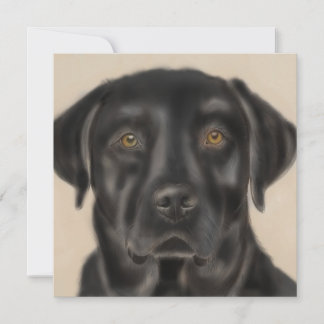 Schwarze Labrador-Kunstkarte