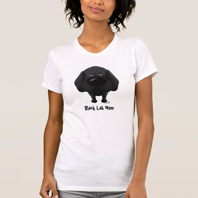 Schwarze Labrador-Mama T-Shirt (Vorderseite)