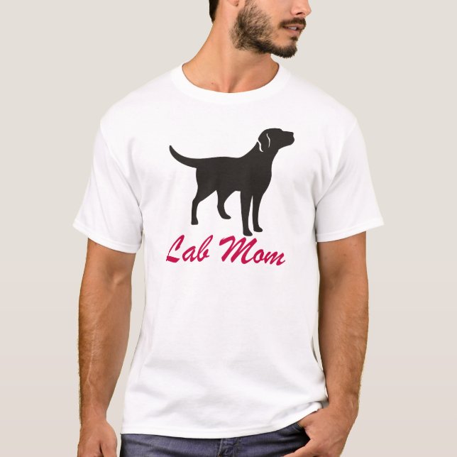 Schwarze Labrador-Mama T-Shirt (Vorderseite)