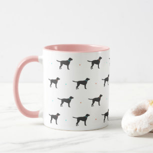 Schwarze Labrador-Muster-Tasse Tasse