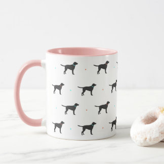 Schwarze Labrador-Muster-Tasse Tasse
