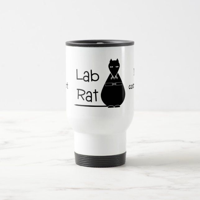 Schwarze Labrador-Ratten-Reise-Tasse Reisebecher (Mittel)