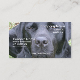 Schwarze Labrador retriever-HundeVisitenkarte Visitenkarte