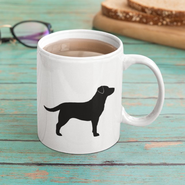 Schwarze Labrador Retriever Silhouetten Tasse (Von Creator hochgeladen)