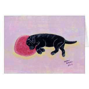 Schwarze Labrador-Schlafenmalerei